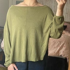 Free People Green Sweater